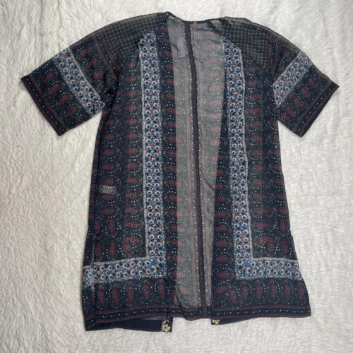 Kimono polvo floral frontal abierto circundantes talla L/XL ligero nuevo con etiquetas S9 - Imagen 5 de 7
