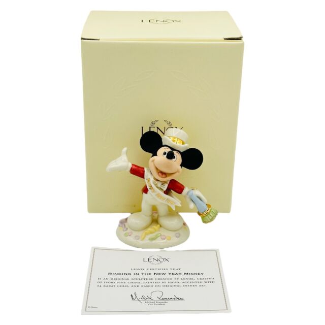 Lenox Disney Ringing In The New Year Mickey Figurine For All Seasons Collection