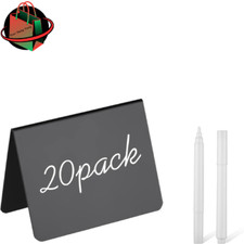 20 Pack 4"x3"Mini Chalkboard Signs for Chalk Sign Food-Party-Buffet-Table Sign