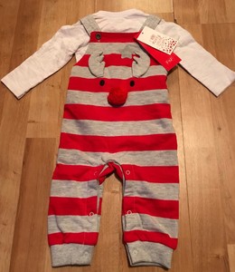 baby christmas dungarees