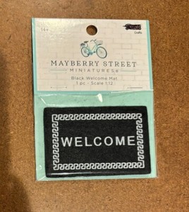 dollhouse miniatures  Welcome DOOR Mat Rug