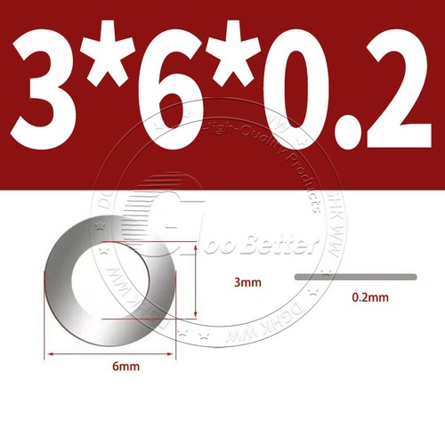 Shim Washers 0.1/0.2/0.3/0.5mm Thick DIN 988 High Quality 304 Stainless Steels - Picture 10 of 239
