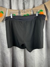 La Blanca Womens Soft Waistband Board Shorts Size XL Black Fold Over NWT