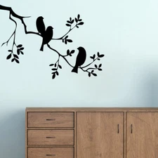 Birds On A Branch Wall Decal, Nursery Kids Bedroom Trees and Branches Wall Decor