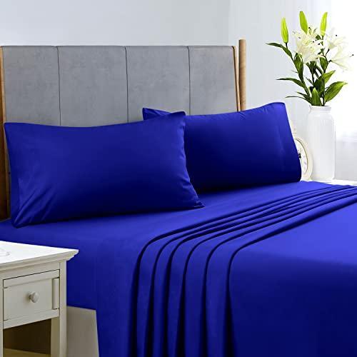 HOMEIDEAS Queen Size Bettwäsche-Set – 4-teilig, Hellgrau, Gebürstete Mikrofaser 1800, Tiefe Tasche