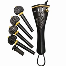 Beautiful Violin Pegs and Tailpiece,  Carved Pegs Tailpiece for 4/4 Violins