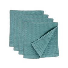 Waffle Towel Quick Dry Thin Exfoliating 4 Pack Washcloths for Face Body Class...