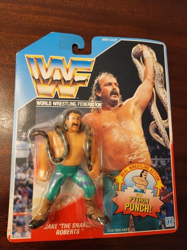 WWF/WWE Hasbro Jake The Snake Roberts  Blue Card 1...