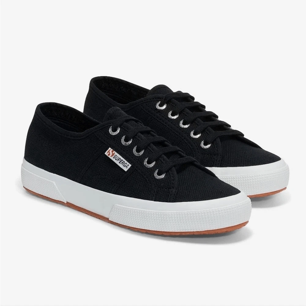 New Superga 2750 COTU Classic Sneaker size 5.5 black white shoes