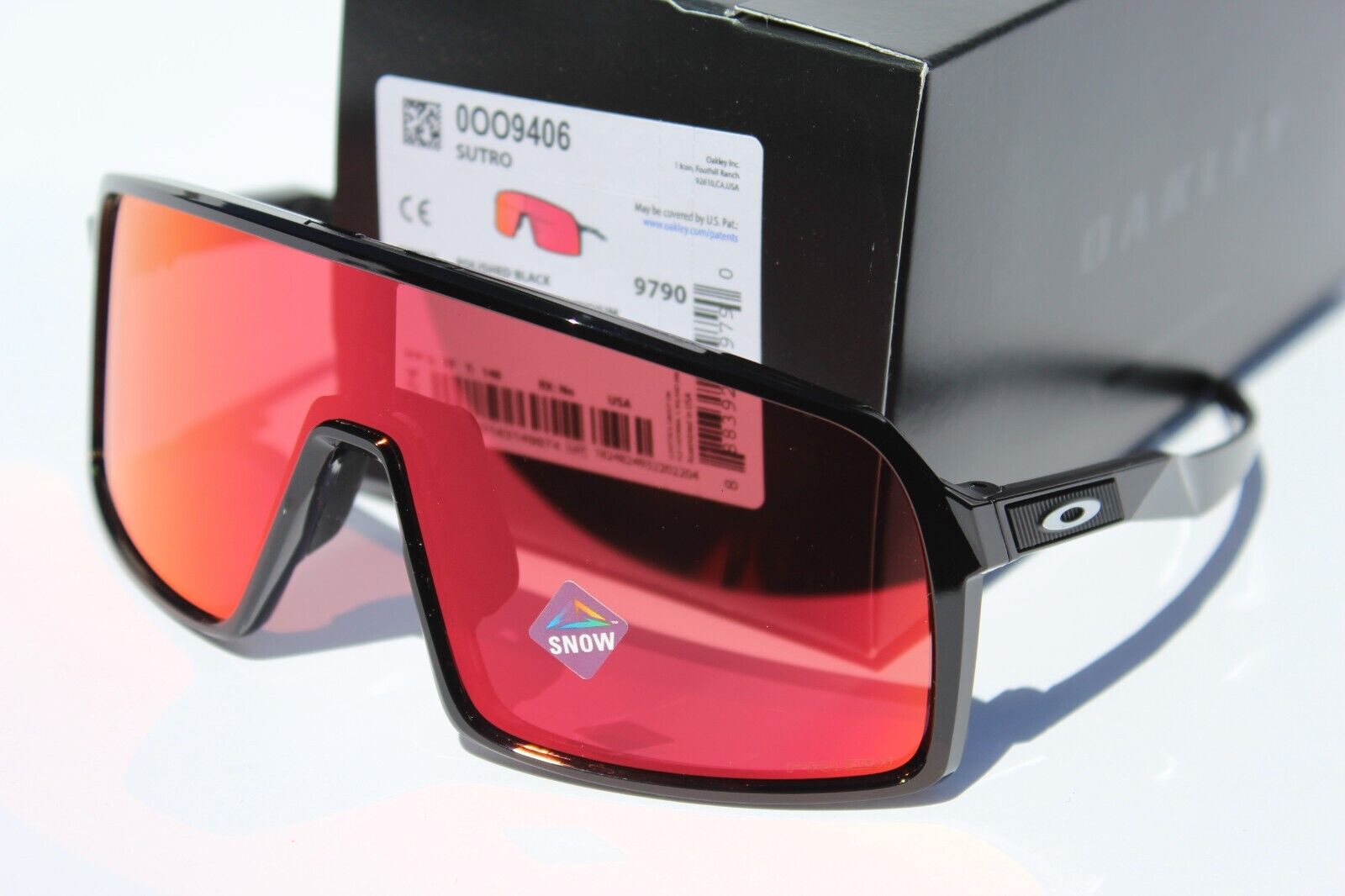 Sutro Prizm Snow Black Iridium Lenses, Polished Black Frame Sunglasses