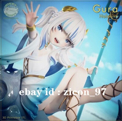 Gawr Gura ガレージキット 1/6 Resin Model H/ 28cm Gawr Gura 3D Printed Unassembled Unpainted