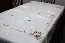 Holiday Christmas candle Tablecloth 65"X84" VCXT1-84