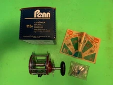 VINTAGE PENN SPECIAL SENATOR 113H 4/0 FISHING REEL WITH ORIGINAL BOX CATALOG 36B
