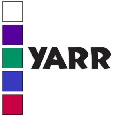 Yarr Pirate, Vinyl Decal Sticker, Multiple Colors & Sizes #1536