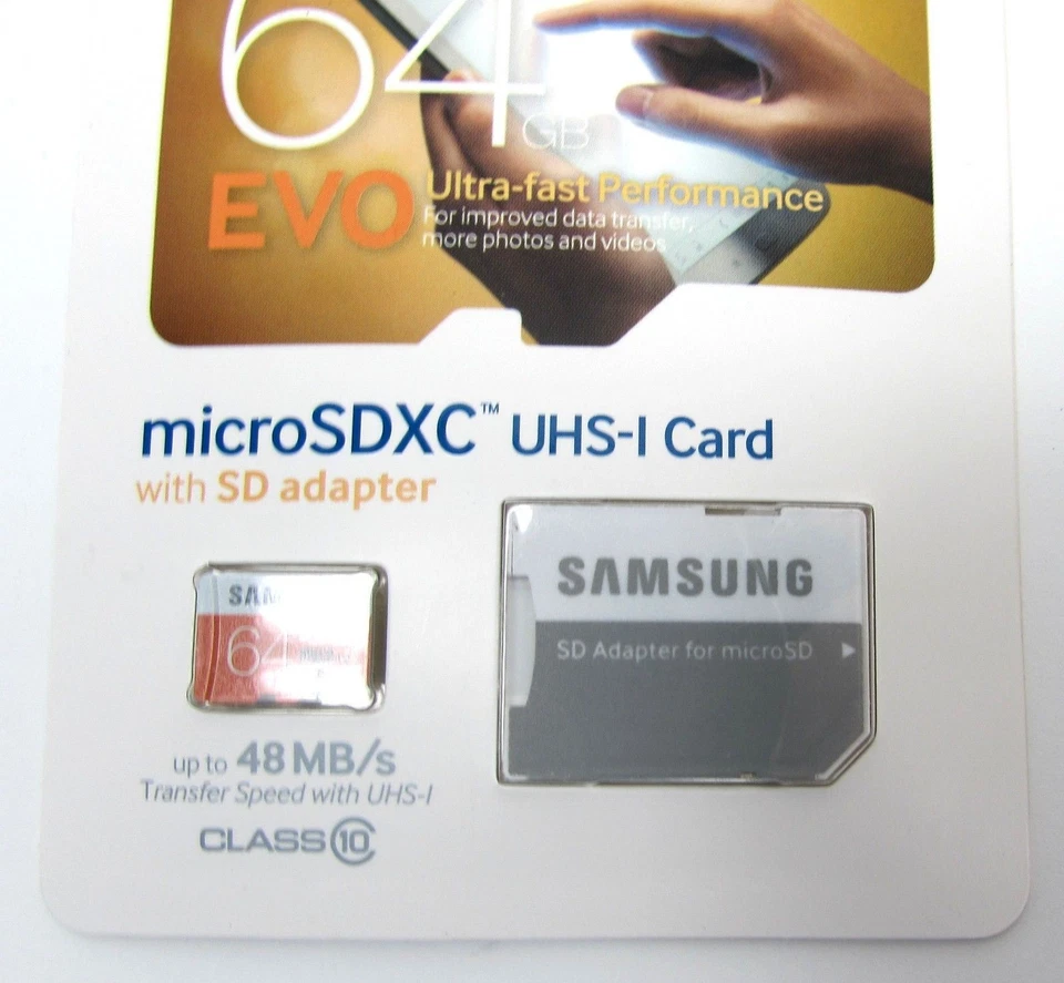 Samsung EVO 64GB 64G microSDXC micro SD SDXC UHS microSD Class 10 MB-MP64D GEN - Image 2 of 4
