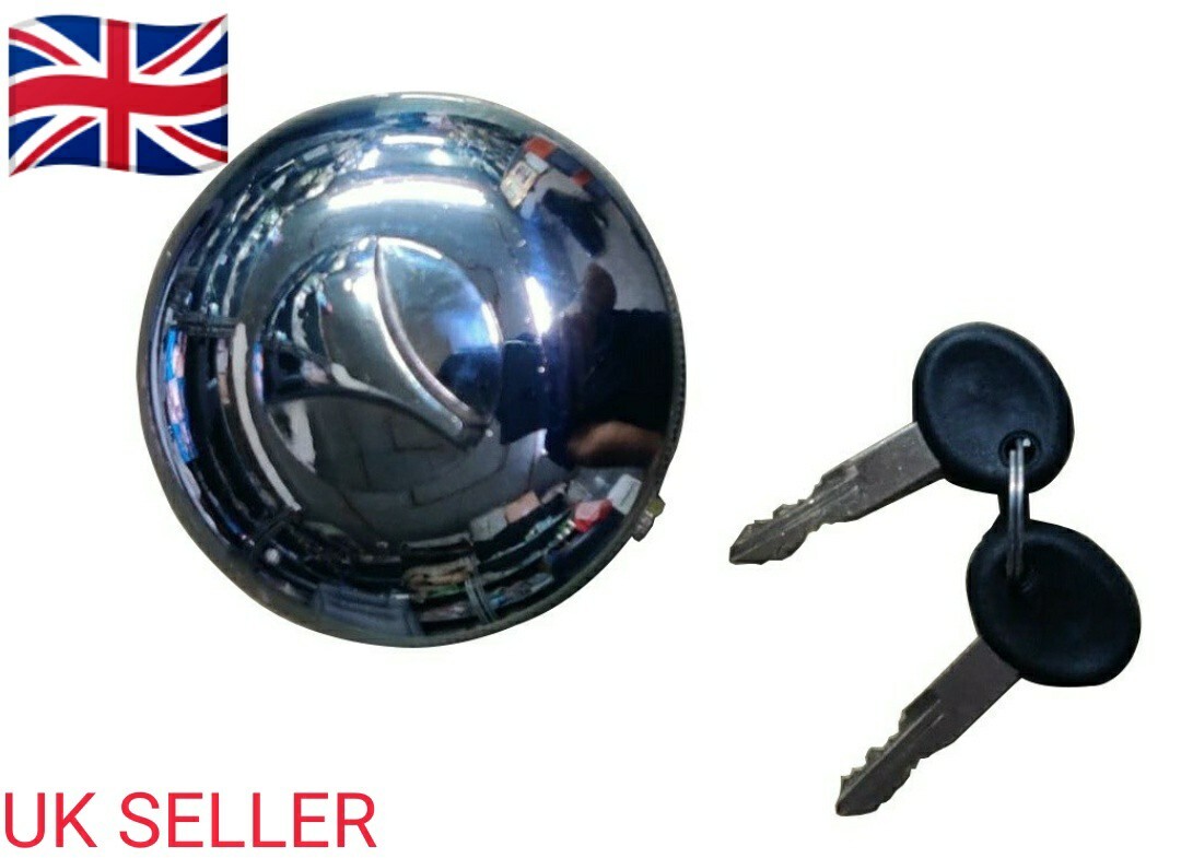 Vintage Chrome Plated Locking Petrol Tank Cap + Keys Fit For Morris Oxford Cars
