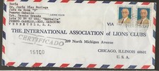 Venezuela Lion's Club Cover to USA b