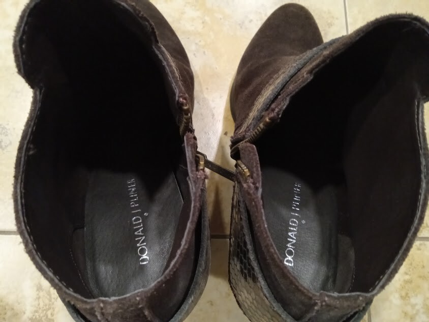 Donald Pliner Dark Brown Suede with Python Accent… - image 9