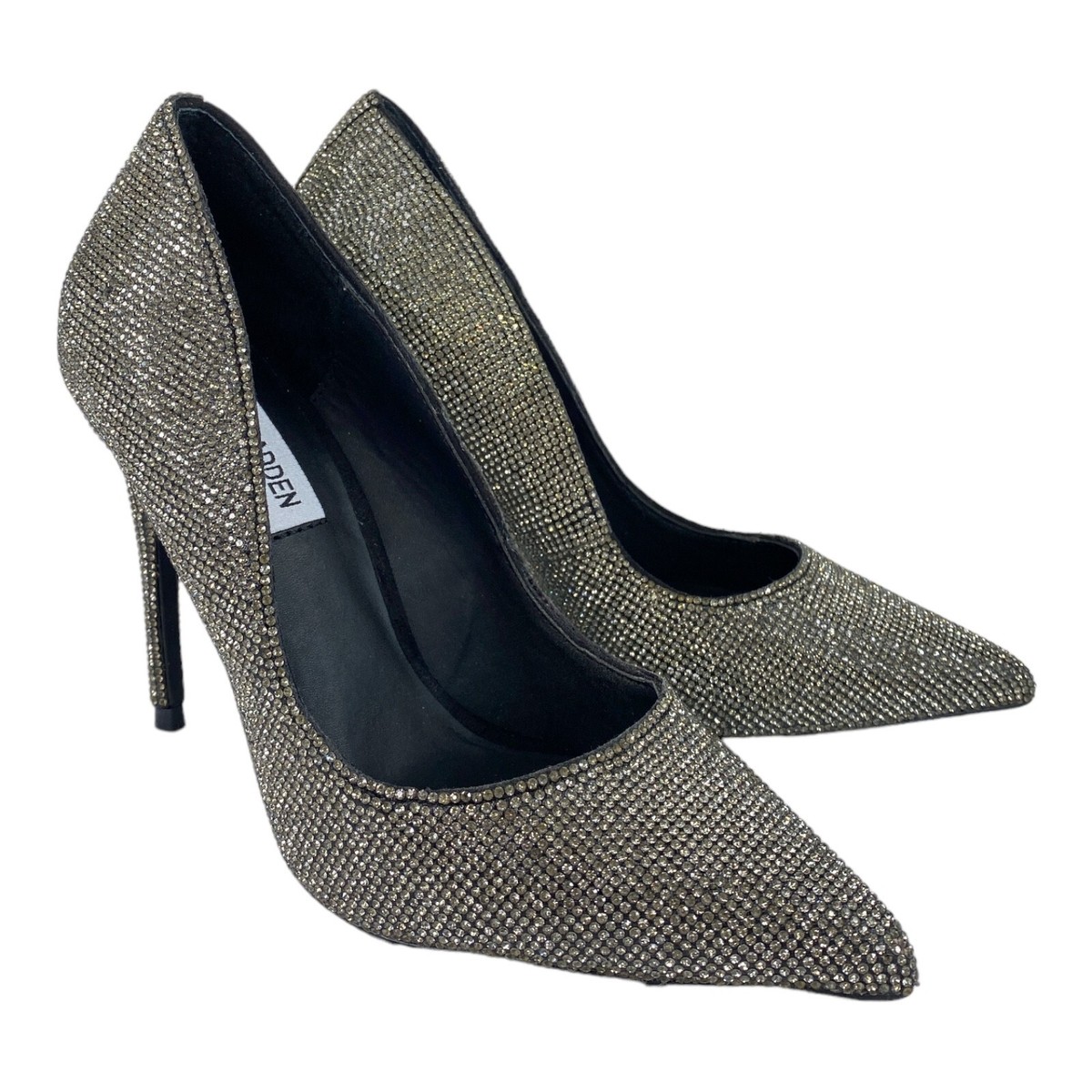 Steve Madden Women's Grey Sequin Pointed-Toe DAISIE Pumps Size