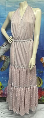 NWT Chio Di Stefania D Plisse Long wrap Maxi Dress- medium