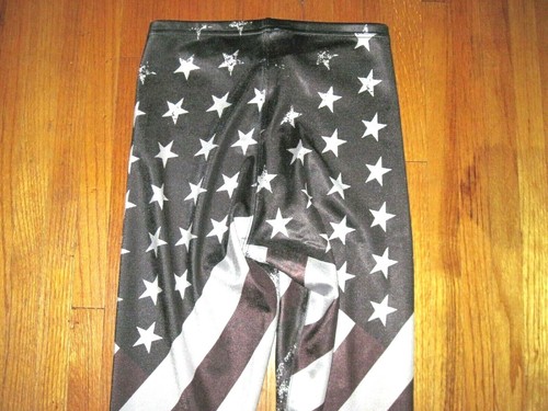 Ranger Up Performance Black/White Patriotic Flag Fitness Leggings Large New - Picture 8 of 8