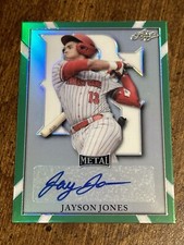 JAYSON JONES 2021 Leaf Perfect Game GREEN Autograph #1/10 OKLAHOMA ST., ARKANSAS