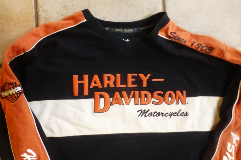 Sweat HARLEY DAVIDSON 1990 Vintage 2XL USA Motorcycles since 1903 - Photo 3/4