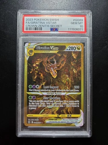 2023 POKEMON SWSH CROWN ZENITH FA GIRATINA VSTAR #GG69 SECRET PSA 10
