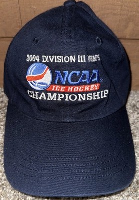 2004 NCAA Division III D3 Ice Hockey Championship Strapback Hat Cap NWOT Navy
