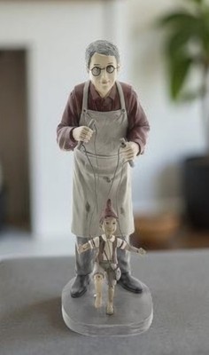 Nostalgische Figur Meister Geppetto & Pinocchio Marionette Clayre & Eef Shabby