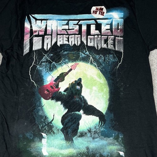 Iwrestledabearonce Band T-Shirt Herren Medium Hot Topic Metalcore Slim Fit schwarz - Bild 2 von 5