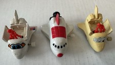 Vintage Used Tomy Galoob 1980s Space Shuttle Astronaut Mini Wind Up Toy Lot Rare