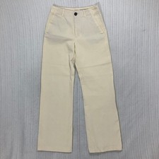Zara Women's Cream Tailored Trousers XS Straight Leg Dress Pants
