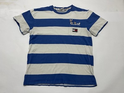 Tommy Hilfiger Tommy Jeans X Looney Tunes Bugs Bunny Stripe Shirt Sz L Y2K