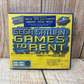 Cyber Speedway Sega Saturn (PAL) Blockbuster Rental 