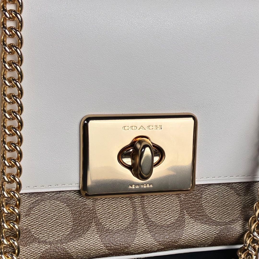 Coach Signature Python Pattern Chain Shoulder Bag… - image 2