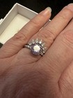 Lavender Cubic Zirconia & .925 Sterling Silver Ring Sz 8 SR $186 — photo 3