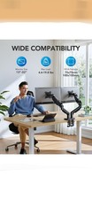 HUANUO Dual Monitor Arm Desk Mount For 13 to 32 Inch Screens Adjustable