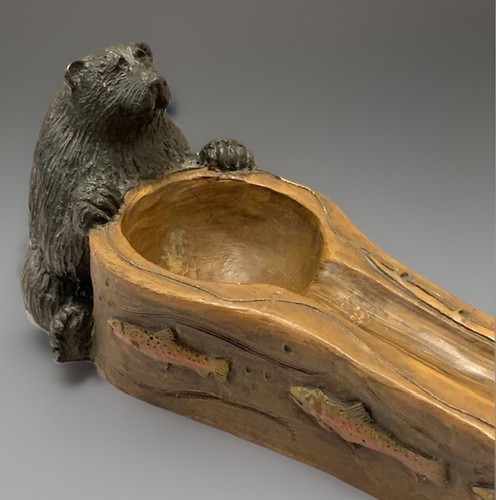 Vintage Western Tobacco Pipe Holder Stand Ashtray Decor Lodge Retro Ranch Bear - Picture 16 of 24