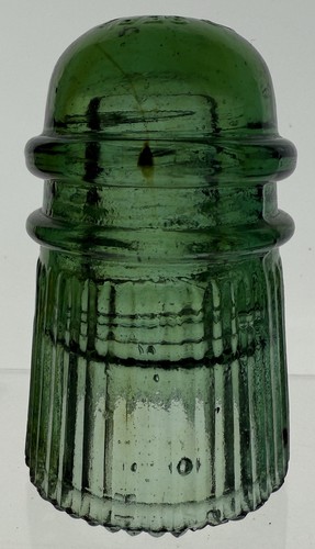 CD 121 Patent Other Glass Insulator, Sept. 19th 1899 Embossing On Crown. Green.