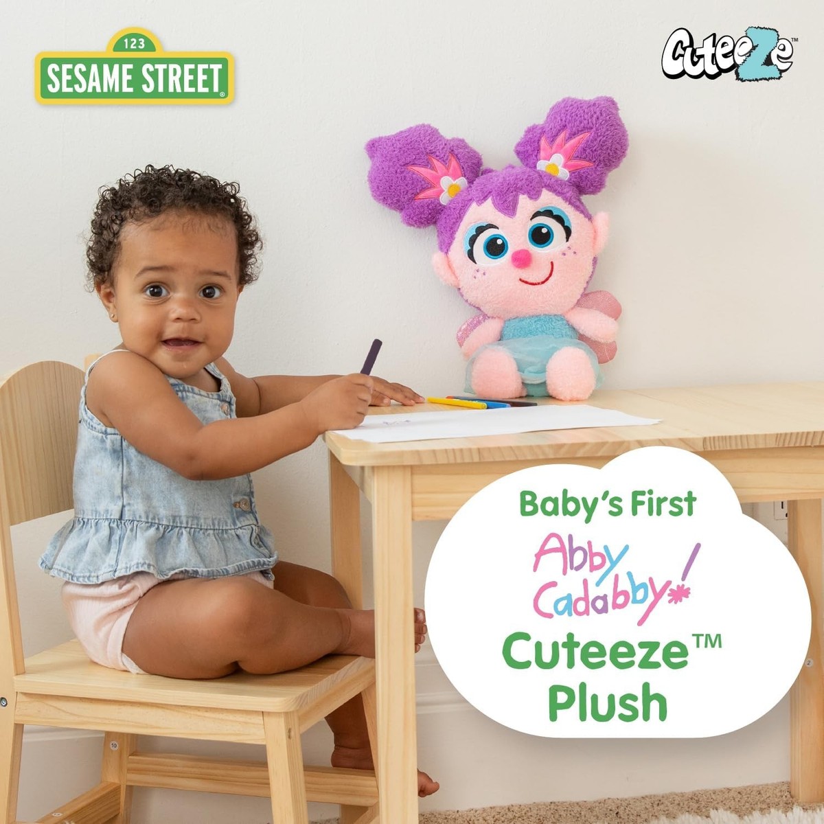 Sesame Street Cuteeze Abby Cadabby Plush 12 