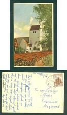 Denmark 1958 Postcard. Femoe. Old Church, Sc# 344. Adr: Bagsvaerd.
