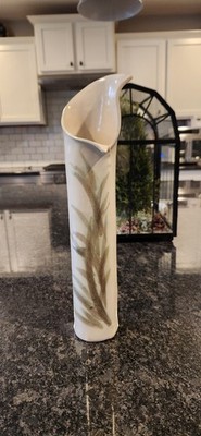 Tall Art Pottery Vase 14'' Jack in Pulpit Design w/ Cat Tails by Ann Carroll 