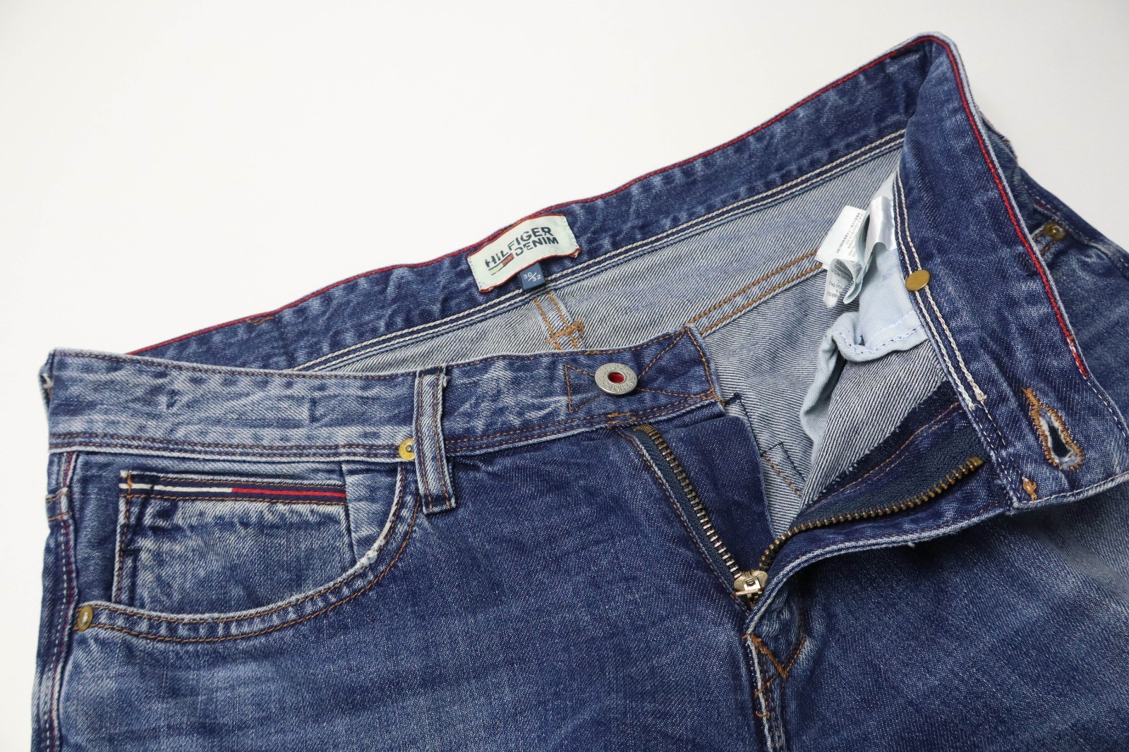 TOMMY HILFIGER Scanton Peb Penrose Blue Jeans Men's W30/L32 Faded Zip Fly Slim thumbnail 4