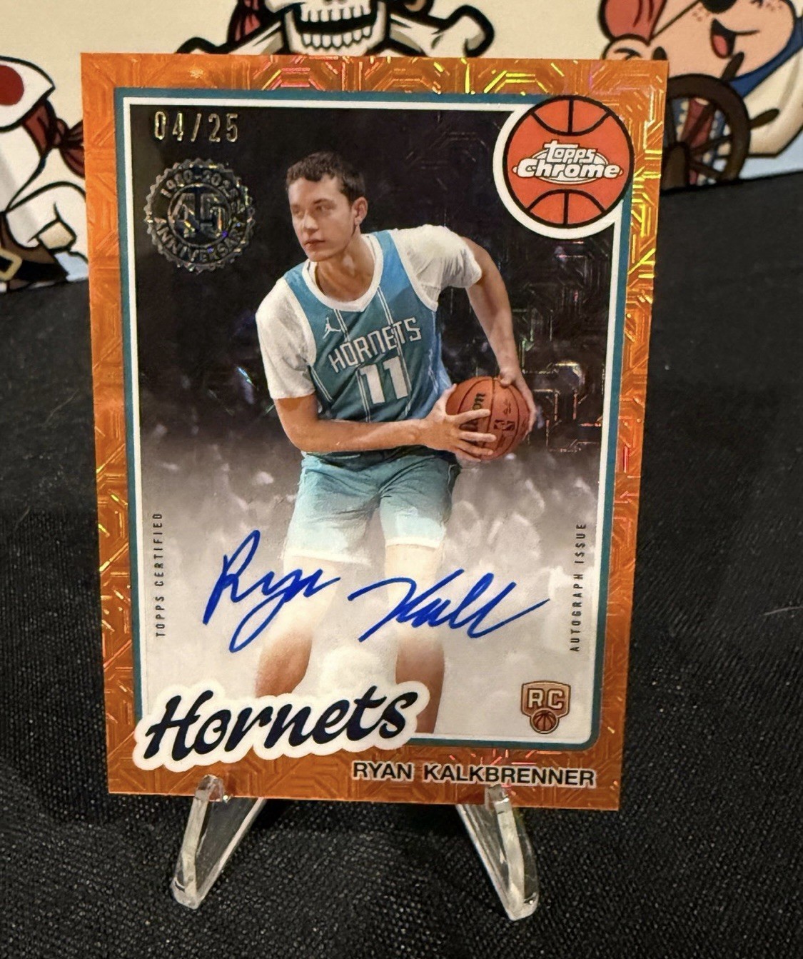 2025-26 Topps Basketball Ryan Kalkbrenner Orange Mojo On Card Auto /25