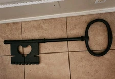 RARE Pottery Barn OVERSIZED Metal Bronze Hanging Key Heart Wall Art Object *READ