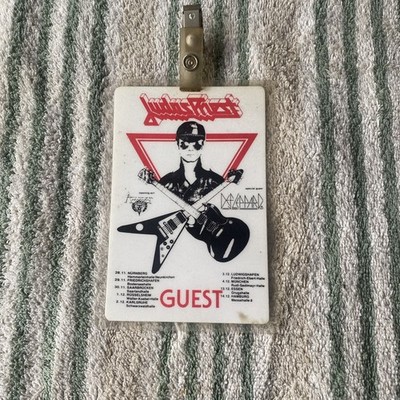1981 Judas Priest Word Wide Blitz Tour Guest Pass with Def Leppard and Accept 