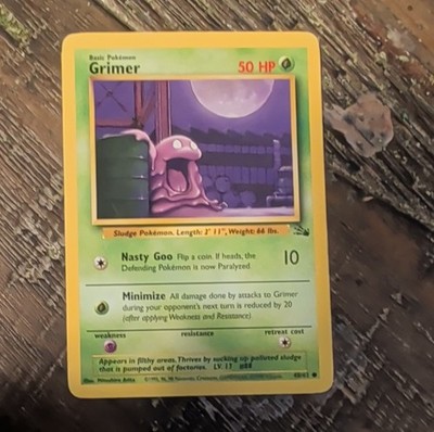Pokémon TCG Grimer 48/62 Fossil Common Regular Basic 50 HP English
