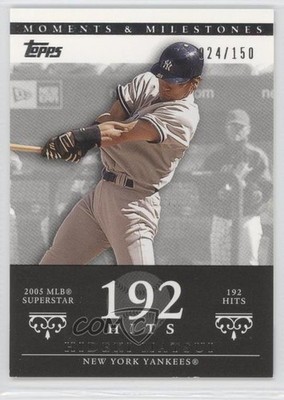 2007 Moments & Milestones 24/150 Hideki Matsui (2005 MLB Superstar 192 Hits) 0a1