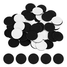 50Pcs Adhesive Felt Circles 1" Round Non-Woven Felt Stickers Black